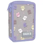 BackUp, piórnik rozkładany, podwójny, z wyposażeniem, Kotki Kawaii