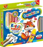 Bambino, kredki trójkątne z temperówką, 12 kolorów