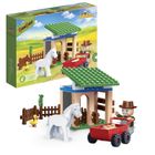 BanBao, Eco Farm, Mini Stajnia dla Koni, klocki plastikowe