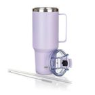 Banquet, kubek termiczny, termos, z rączką i słomką, stalowy, 1200ml