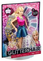Barbie, Brokatowe włosy, zestaw fryzjerski z lalką