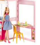 Barbie, dwupoziomowy domek Barbie, zestaw z lalką i akcesoriami