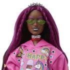 Barbie, Extra Lalka, Strój pop punk i różowe włosy, lalka z akcesoriami