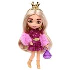 Barbie, Extra Minis, mała lalka, blond włosy + korona
