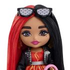 Barbie, Extra Minis, mała lalka, czerwono-czarne włosy
