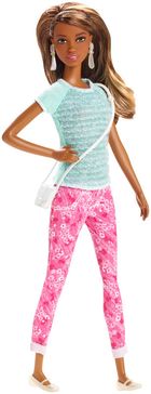 Barbie Fashionistas, Modne przyjaciółki, lalka etniczna w różowych spodniach