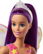 Barbie, lalka wróżka ze skrzydełkami, fioletowe włosy