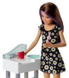 Barbie Opiekunka, Toaleta, lalka z figurką i akcesoriami, zestaw