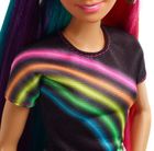 Barbie, Tęczowe włosy, lalka z akcesoriami