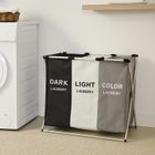 Bathroom Solutions, kosz na pranie z 3 przegródkami o pojemności 35l, 58-40-58 cm