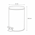 Bathroom Solutions, Noni, kosz na śmieci, metalowy z pokrywą, 3l