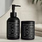 Bathroom Solutions, Onyx, szklany dozownik do mydła i kubek na szczoteczki