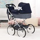 Bayer Design, Classic, głęboki wózek dla lalek z torbą i matą do przewijania, niebieski