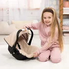 Bayer Design, Deluxe, fotelik samochodowy dla lalek z baldachimem, beżowy