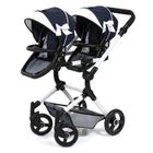 Bayer Design, Twin Neo, bliźniaczy wózek dla lalek, niebieski