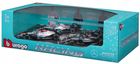 Bburago, Formula Racing, Mercedes AMG Petronas, zestaw modeli pojazdów, 1:43, 4 szt.