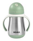 Beaba, bidon termiczny, ze słomką, sage green, 250 ml