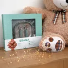 Beaba, First Meals 3w1, zestaw prezentowy: talerzyk + zestaw sztućców + śliniak, sage green