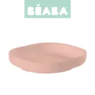 Beaba, silikonowy talerzyk z przyssawką, różowy