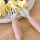 Beaba, zestaw pierwszych sztućców ze stali nierdzewnej, cotton candy