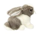 Beppe, Króliczek, maskotka, szaro-biały, 16 cm