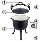 Berdsen, kociołek żeliwny, emaliowany, 11l