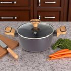 Bergner, Charcoal, garnek multiclad z pokrywą, 20 cm