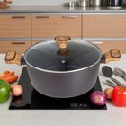 Bergner, Charcoal, garnek multiclad z pokrywą, 28 cm