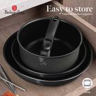 Berlinger Haus, Anthracite, zestaw: garnki tytanowe z pokrywą + patelnie, 9 elementów