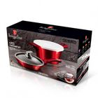 Berlinger Haus, Burgundy, zestaw: garnek + patelnia granitowa, 4 elementy