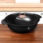 Berlinger Haus, garnek tytanowy hot pot z pokrywą, black rose, 30 cm