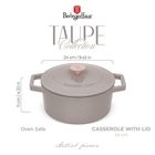 Berlinger Haus, garnek żeliwny, taupe, 24 cm, 4,35l