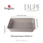 Berlinger Haus, Taupe, brytfanna, forma, tytanowa, 40-28 cm