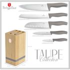 Berlinger Haus, Taupe, zestaw noży w bloku bambusowym