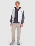 Bezrękawnik męski z kapturem, biały, 4F