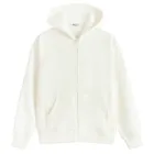 Biała rozpinana bluza z kapturem oversize NOWEAR