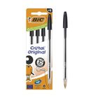 Bic, Cristal Original, długopis, czarny, 4 szt.