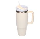 Black Forest, kubek termiczny ze słomką, beżowy, 1200 ml