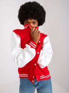 Bluza bomberka damska, rozpinana, czerwona, Ex Moda