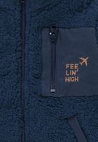 Bluza chłopięca, rozpinana, granatowa, Kanz