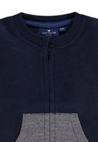 Bluza chłopięca, rozpinana, granatowo-szara, Tom Tailor
