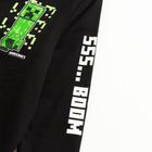 Bluza chłopięca z kapturem, rozpinana, czarna, Minecraft