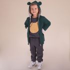 Bluza chłopięca z kapturem, rozpinana, dwustronna, beżowo-zielona, Nicol
