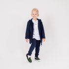 Bluza chłopięca z kapturem, rozpinana, granatowa, Nicol