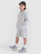 Bluza chłopięca z kapturem, szara, 4F