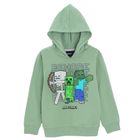 Bluza chłopięca z kapturem, zielona, Minecraft