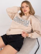 Bluza damska, beżowa, Ex Moda