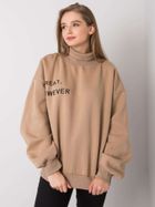 Bluza damska, beżowa, Ex Moda