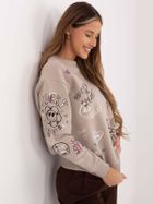 Bluza damska, beżowa, Sublevel