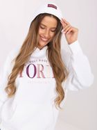 Bluza damska z kapturem, biała, Sublevel